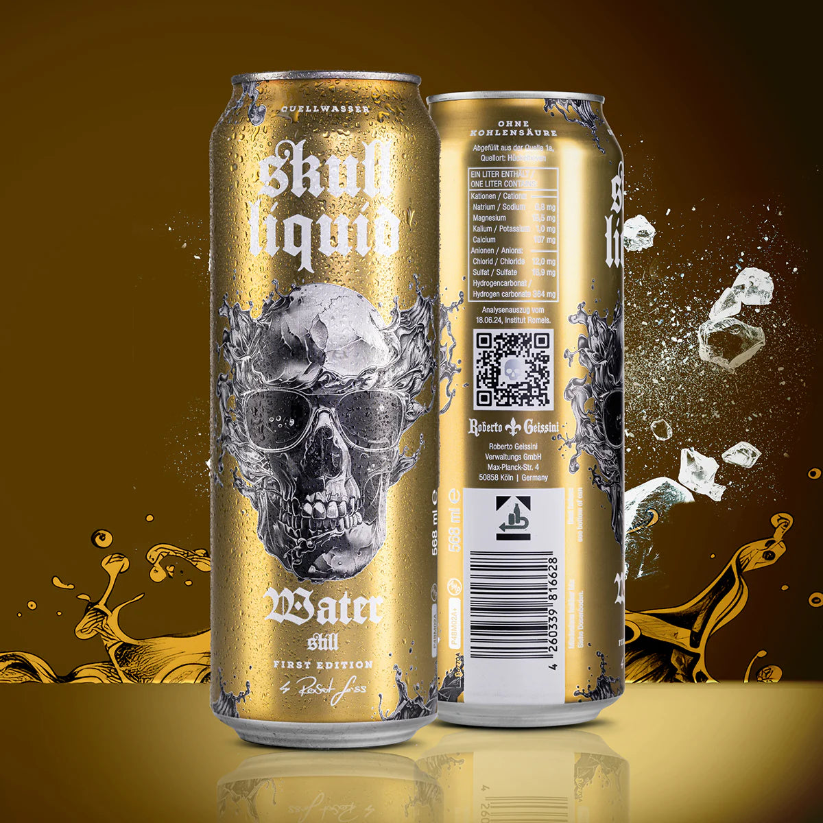 SKULL LIQUID Wasser Still Limited Edition 12x568ml (12er Tray)
