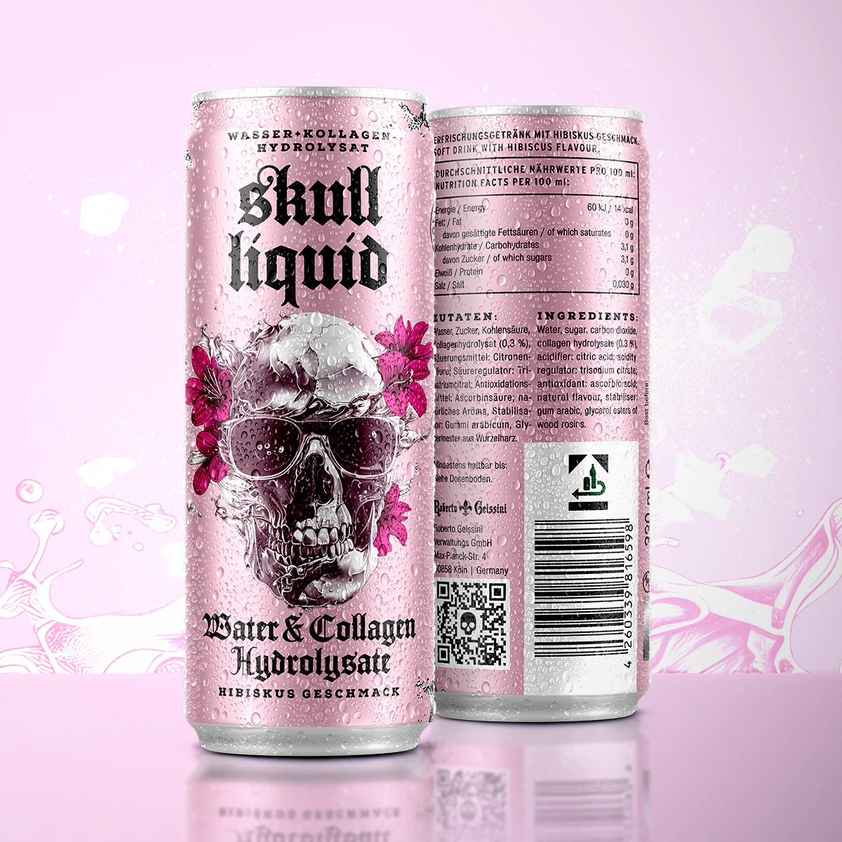 SKULL LIQUID Wasser + Kollagen Limited Edition 12x330ml (12er Tray)