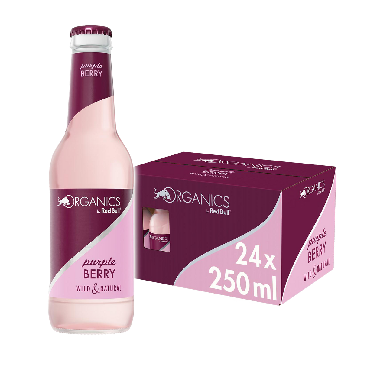 ORGANICS by Red Bull Purple Berry 250ml Glasflasche 24-Pack