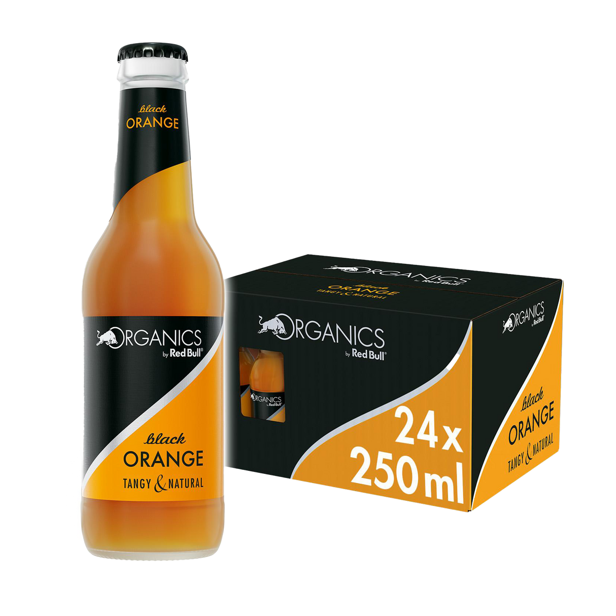 ORGANICS by Red Bull Black Orange 250ml Glasflasche 24-Pack