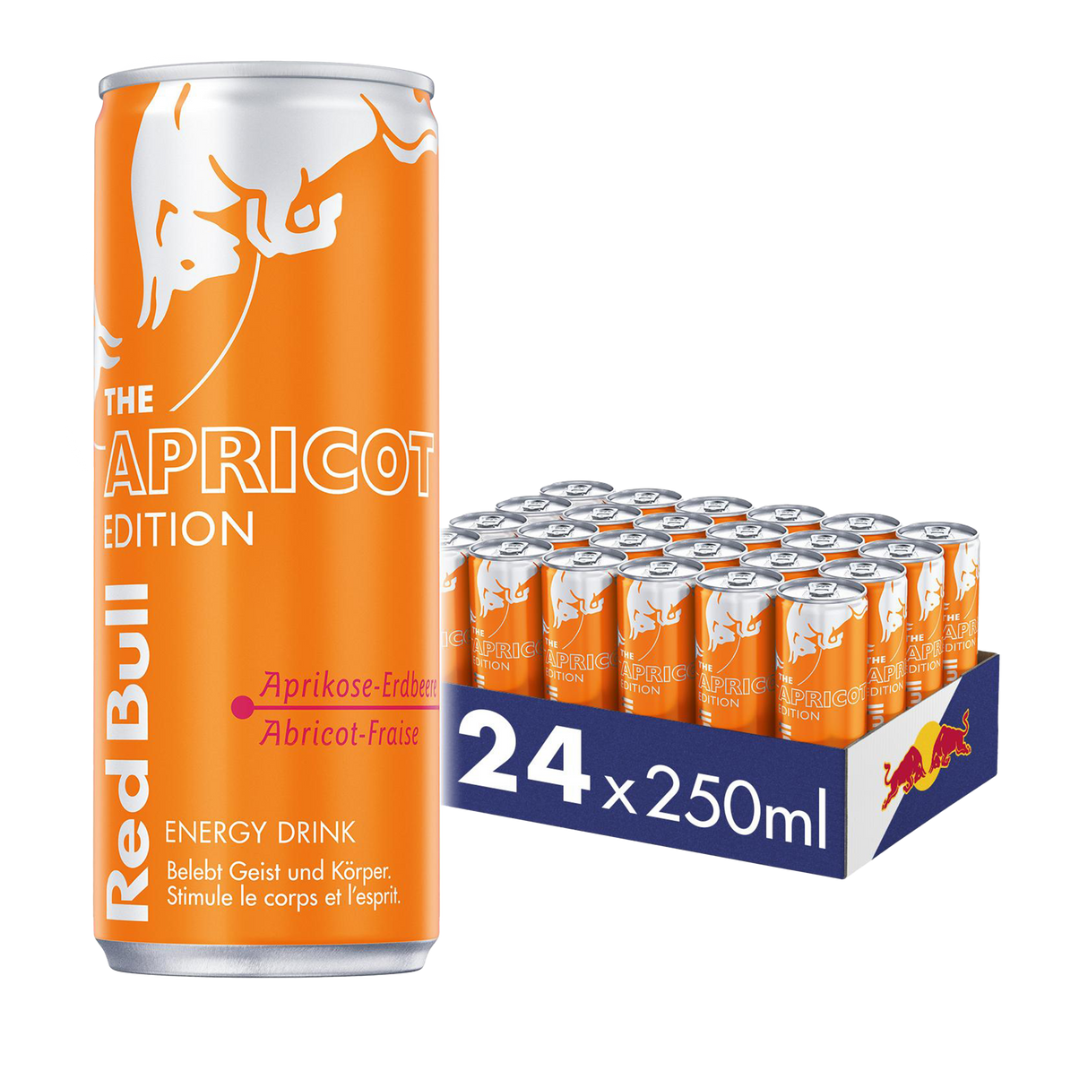 RED BULL Apricot Edition Aprikose-Erdbeere 250ml Dose 24-Pack